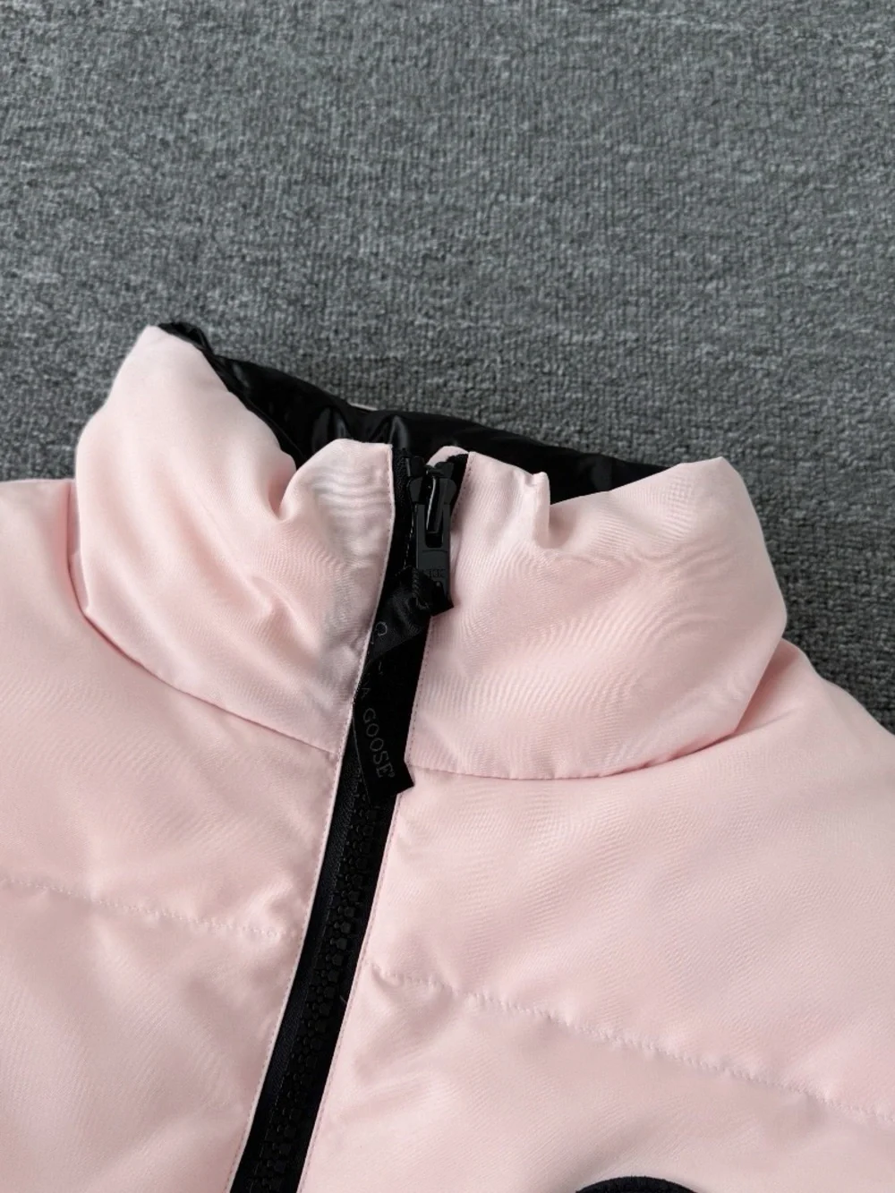 ❤️Canada Goose Grandview Light Pink Black Label Short Sleeve Down Jacket